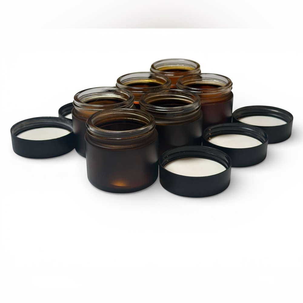 28 Piece Boujee Amber Glass Bottle and Jar Set - Picture 9 of 14